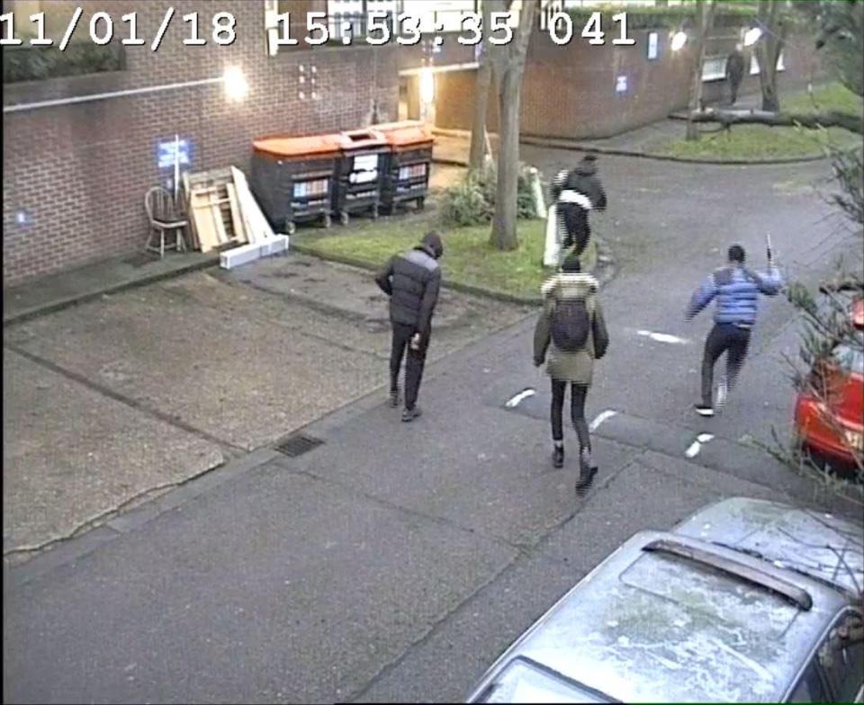  CCTV shows Harry trying to flee