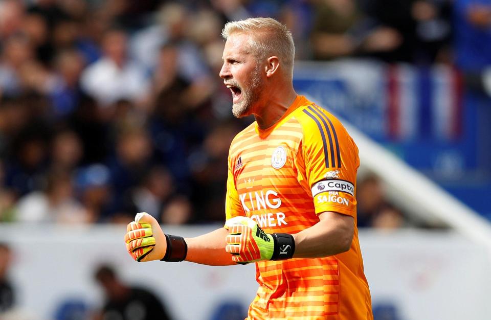  Schmeichel has been trusted with the captain's armband under Claude Puel in the absence of Wes Morgan