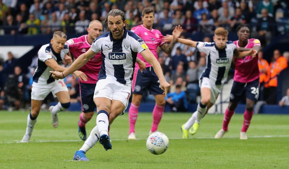 Jay Rodriguez drills home to complete his second-half penalty double for WBA