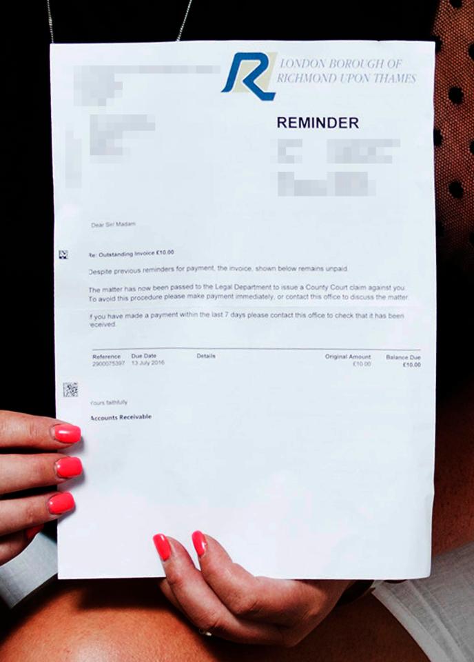  The letters were telling Emma, 42, she owed money for a house rent scheme up to 15 years ago