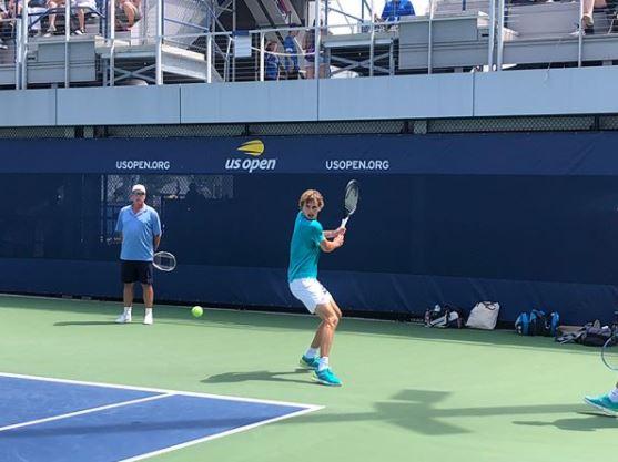  Zverev has been training at Flushing Meadows ahead of the US Open and posted the message "Welcome to the team Ivan Lendl"