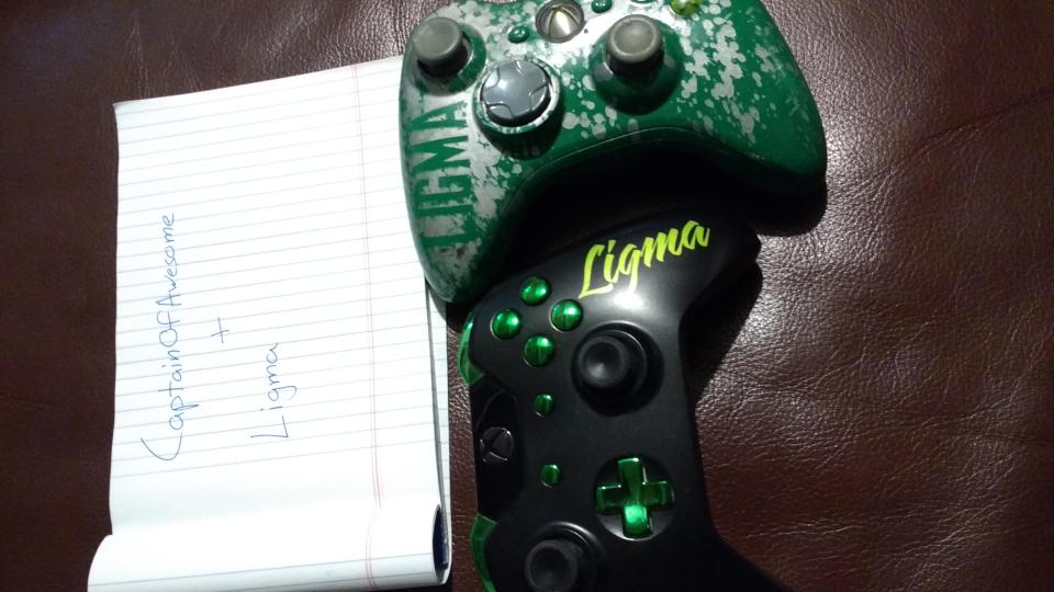  The user posted pictures of his customised controllers as evidence of his plight