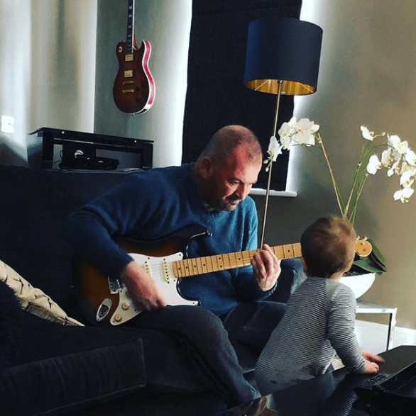  There is also a space for Peter to hang his guitars
