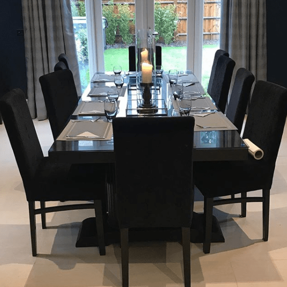  The family's dinner time set-up could give even the finest restaurants a run for their money