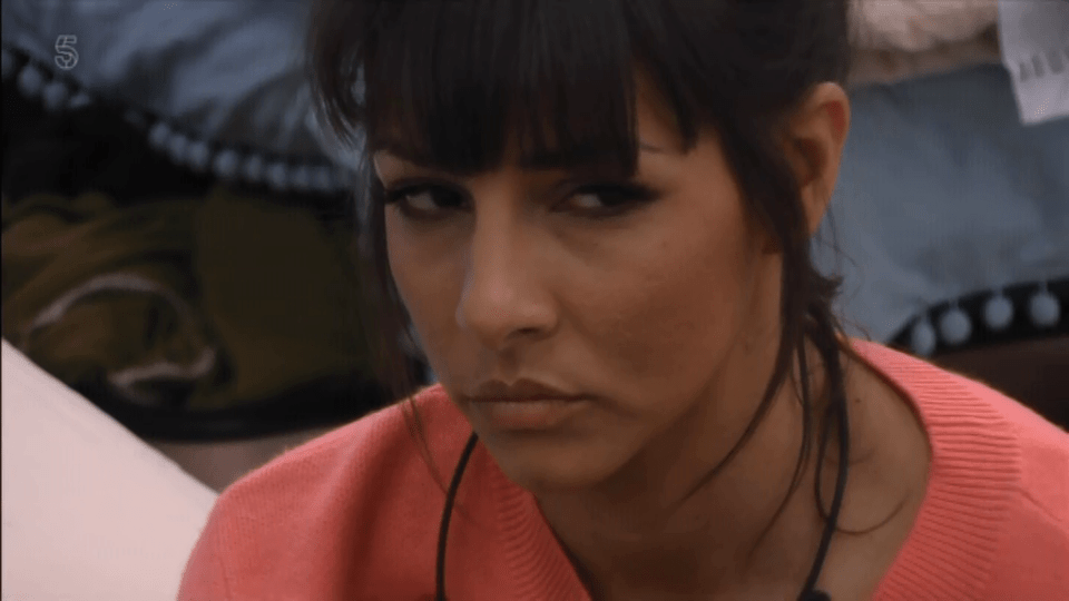 The actress had a face of thunder after the bombshell confession