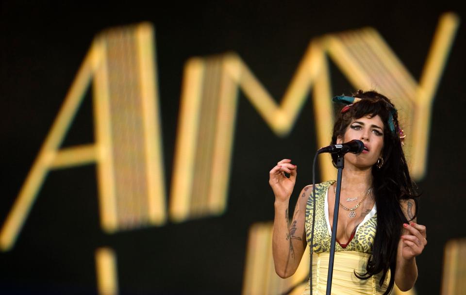  Amy performs during the Rock in Rio festival near Madrid in July 2008