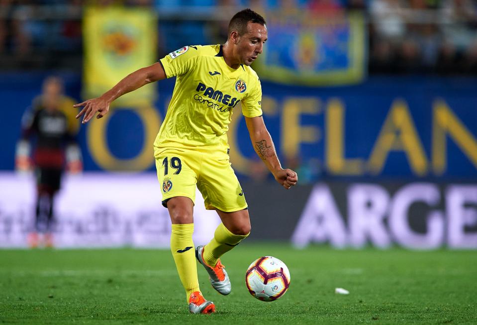  Santi Cazorla in action during the La Liga match between Villarreal CF and Real Sociedad