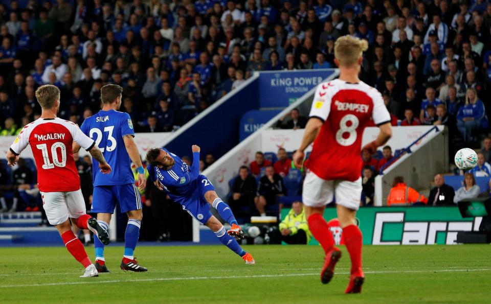  Fuchs has not played in the Premier League this season - playing just twice in the Carabao Cup