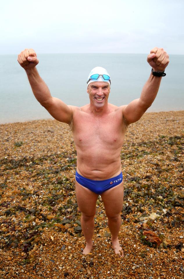 Lewis Pugh swam the length of the English Channel in 50 days