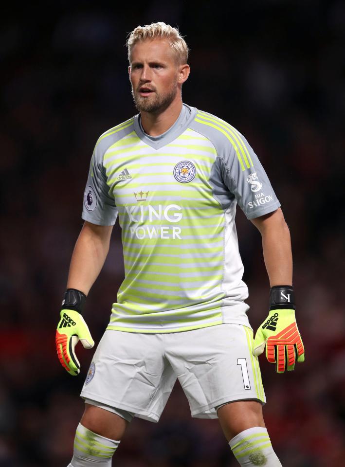 Kasper Schmeichel was another star who missed last night's friendly against Denmark