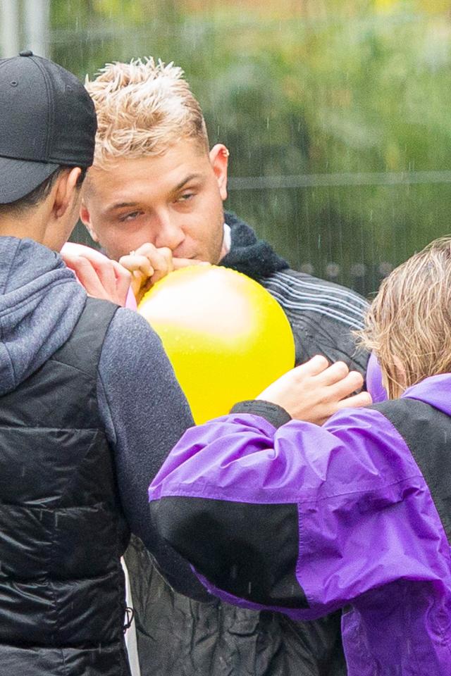  Jude Law's son Rafferty has been pictured appearing to inhale a balloon at Notting Hill Carnival