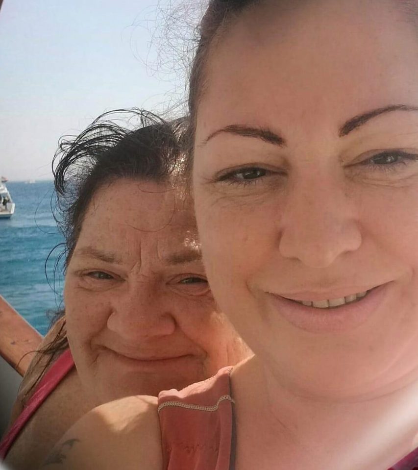  Hannah Barcroft and her mum Janice Bowles on holiday together