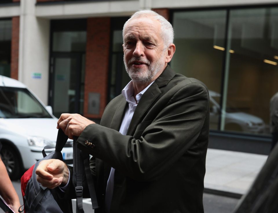  Jeremy Corbyn pictured arriving at Labour headquarters