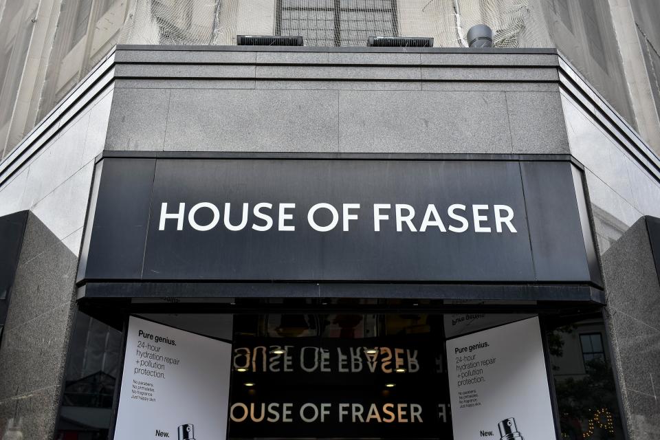  Sports Direct bought the House of Fraser chain last month