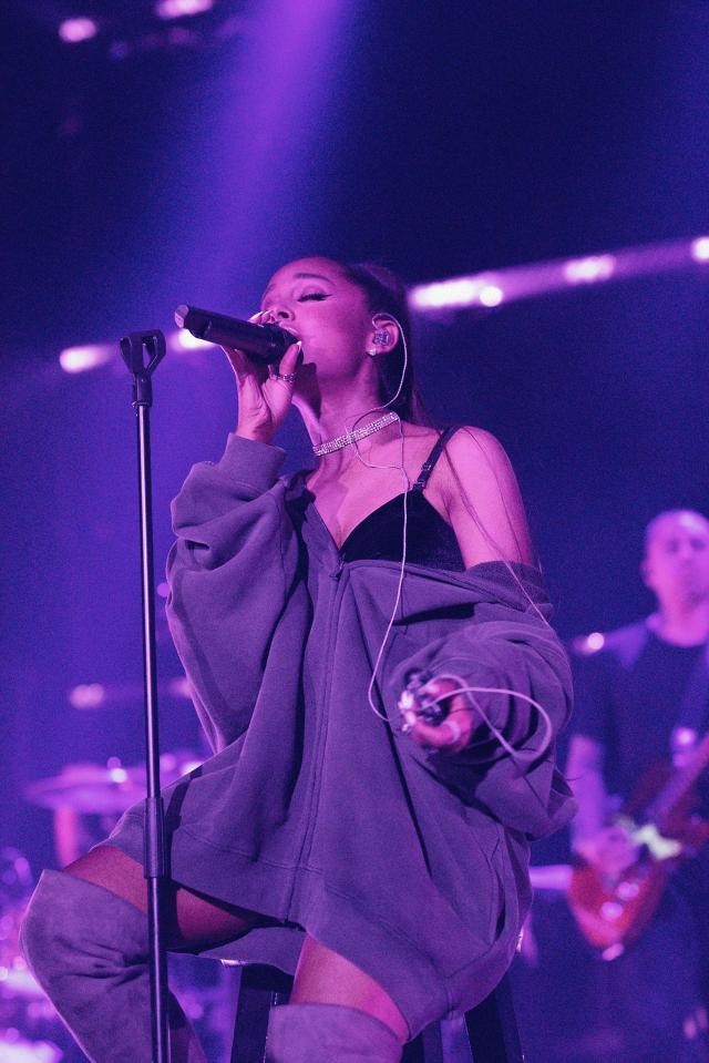 Ariana Grande sang 20 songs in an intimate concert in London