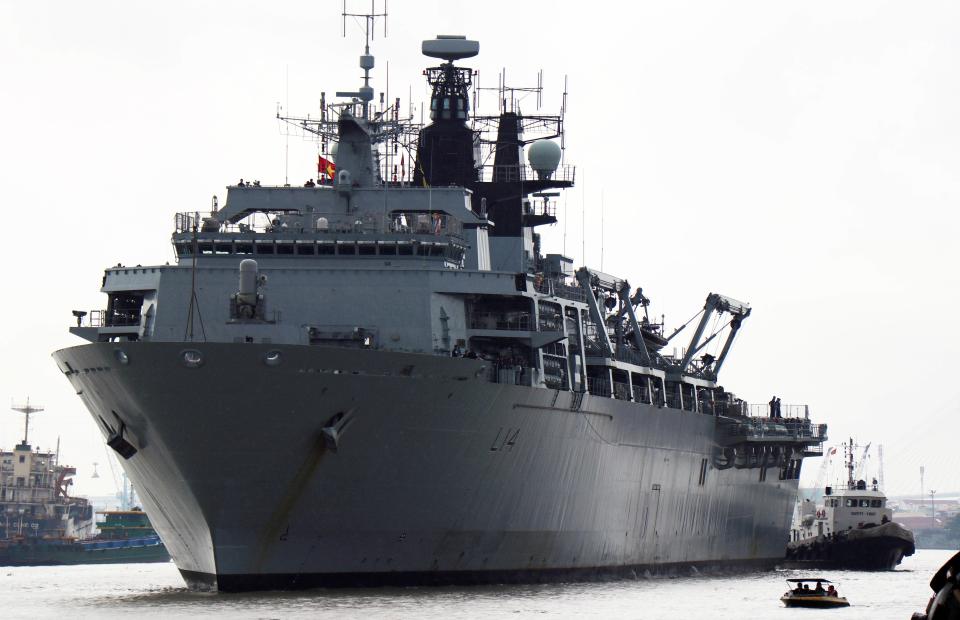  The hulking HMS Albion sparked outrage in Beijing when it passed the disputed Paracel Islands on its way to Vietnam