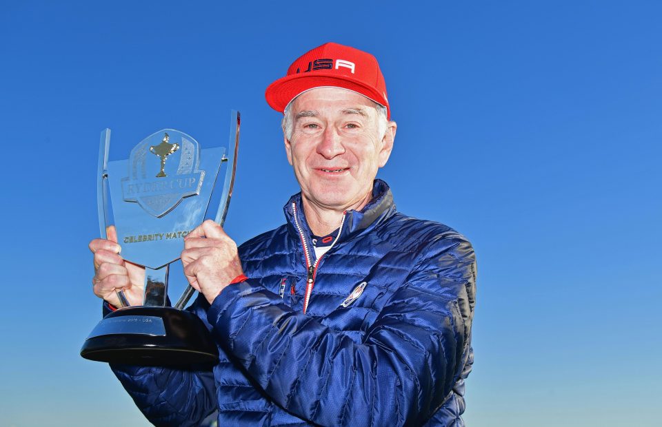  John McEnroe was part of the celebrity Team USA side that won the warm-up Ryder Cup tournament