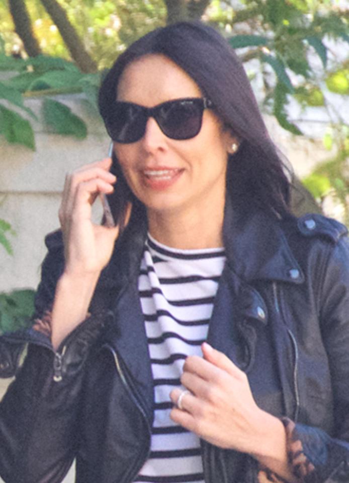  The telly star, 39, checked was deep in conversation