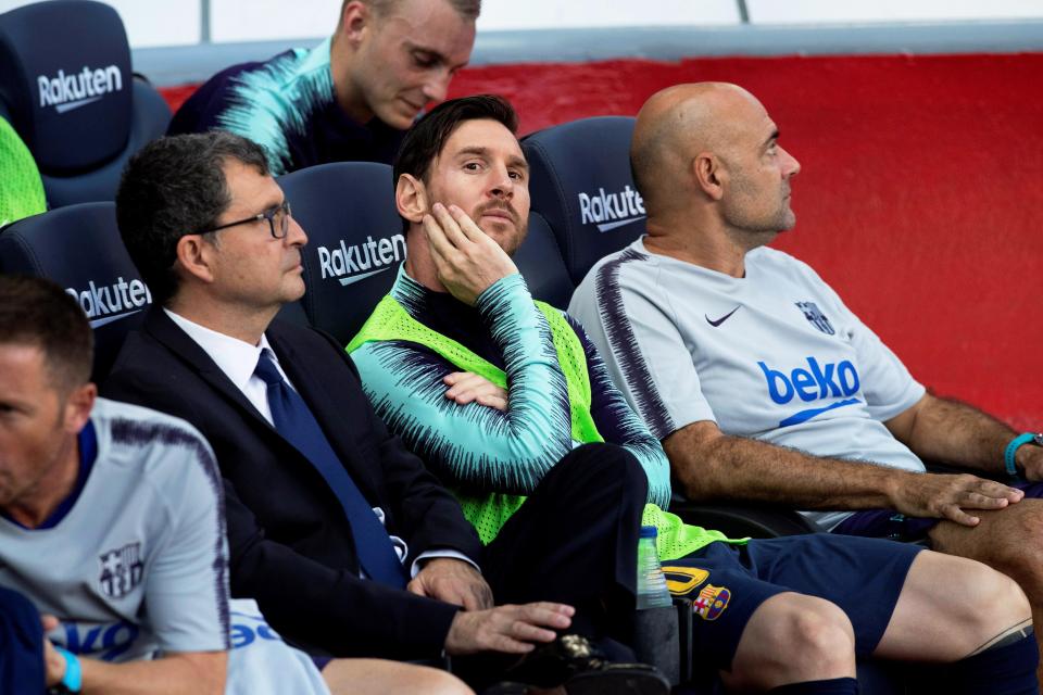  Lionel Messi started on the bench as Barcelona dropped points