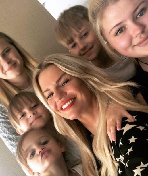 Kerry with her children