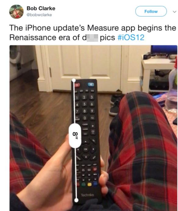  Twitter users are warning that the Measure app could revolutionise the "d**k pic"