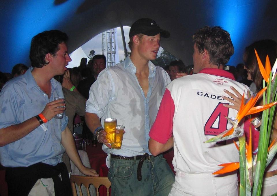 Prince Harry in a picture from his more 'boozy' past