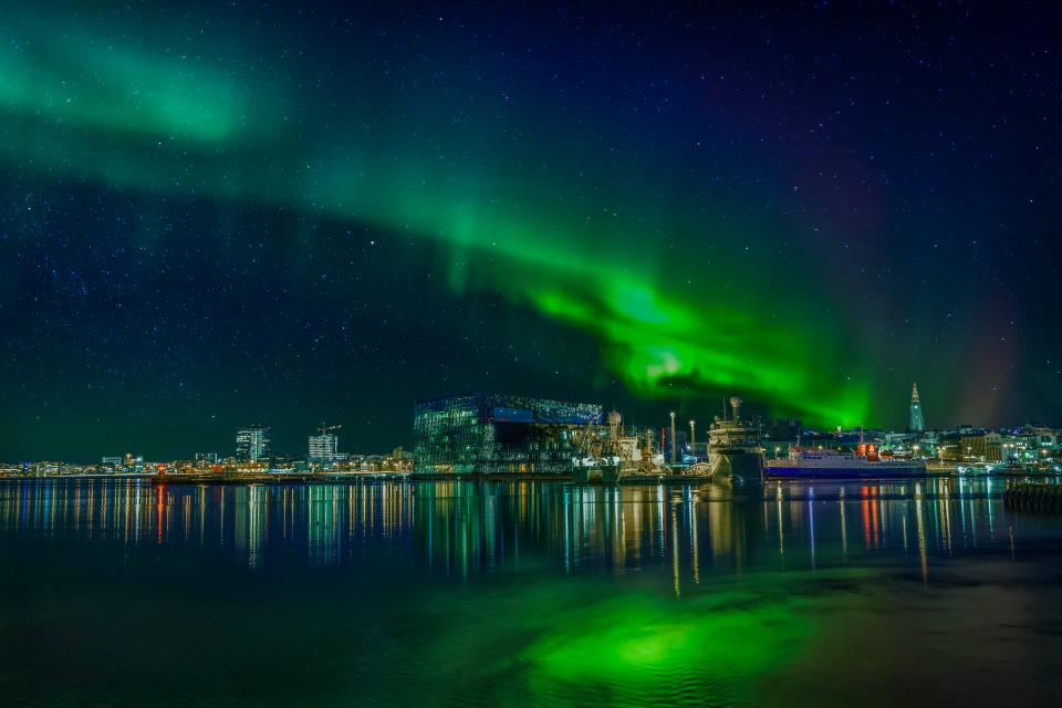  Iceland's capital Reykjavik is one of the many places in Iceland where the Northern Lights are visible