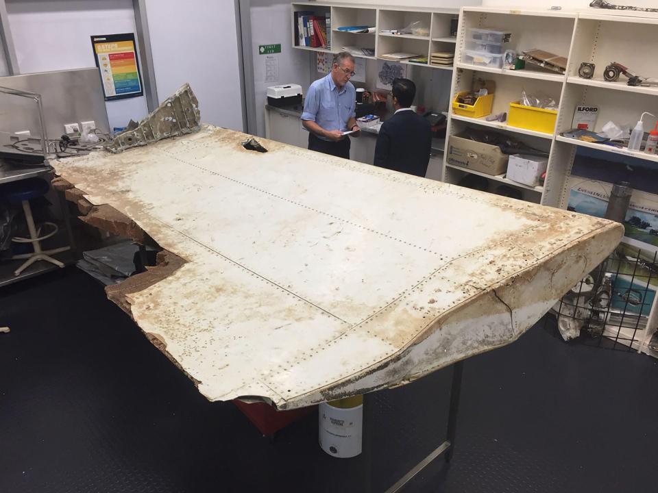  Only a handful of pieces of the plane have been recovered