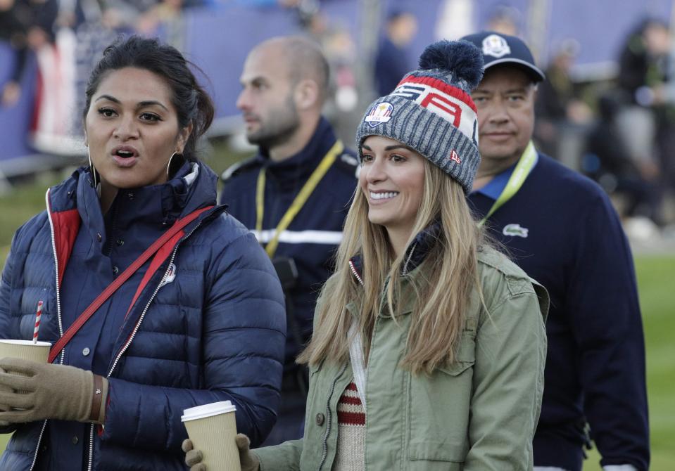 Brooks Koepka's wife also watched on at Le Golf National golf course