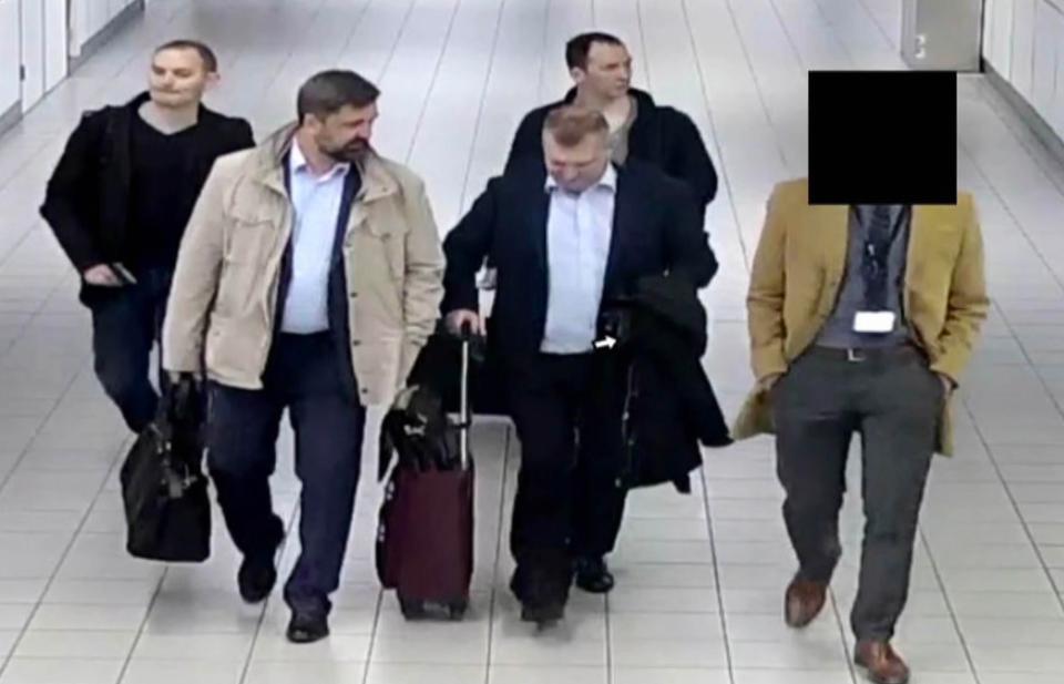  CCTV footage shows Russian spies Aleksei Morenets, Evgenii Serebriakov, Oleg Sotniko and Alexey Mini, who tried to hack into the chemical weapons watchdog