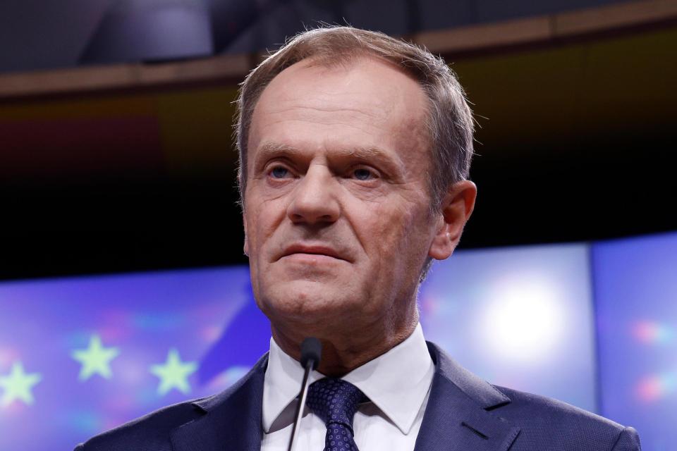  Patronising plonker Donald Tusk misses no opportunity to insult our PM and now he's rained on Theresa May's post-Conference parade