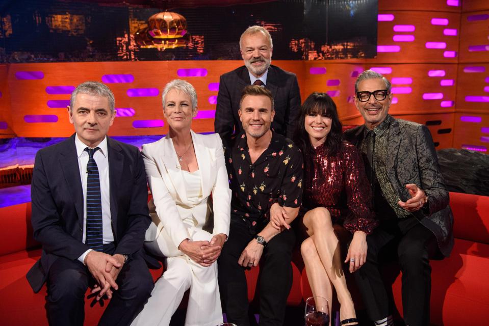 Rowan Atkinson, Jamie Lee Curtis, Gary Barlow and Jeff Goldblum on The Graham Norton Show