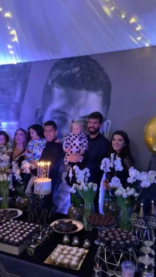 The Liverpool goalkeeper was then joined by his nearest and dearest for a lovely snap from his big night