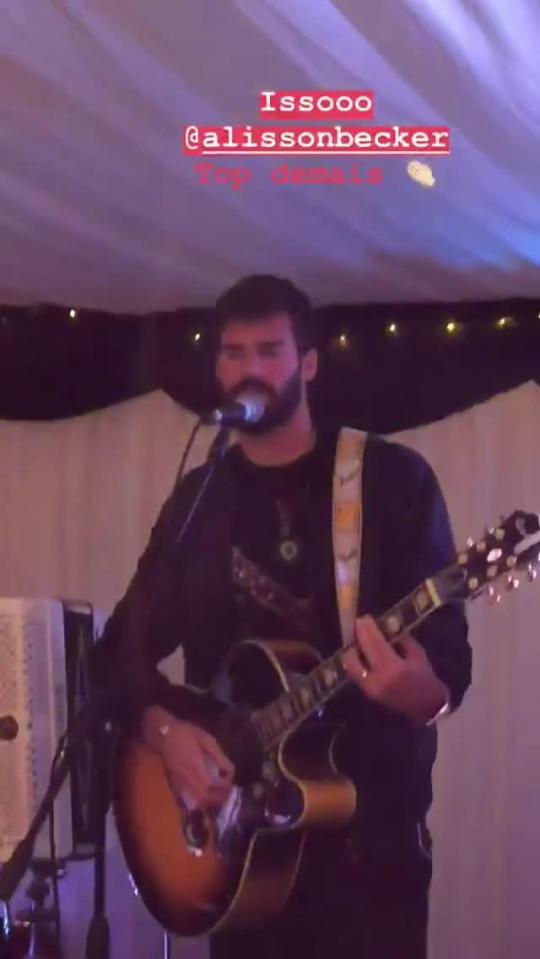 He has already proved to be good with his hands at football - and seemingly he is good at music too