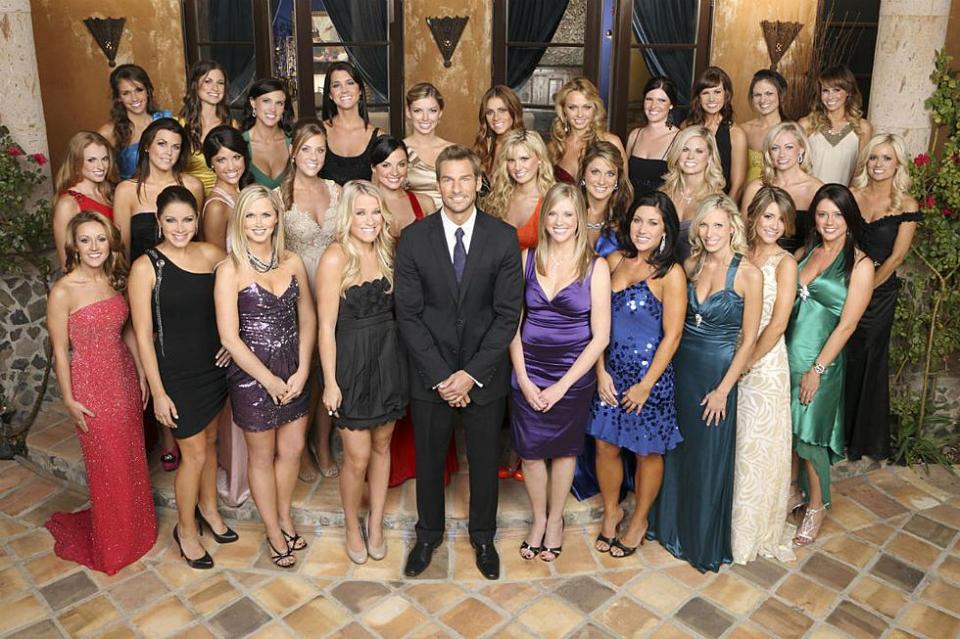  Cristy, in front row centre-right in purple dress, was a contestant on Season 15 in 2011