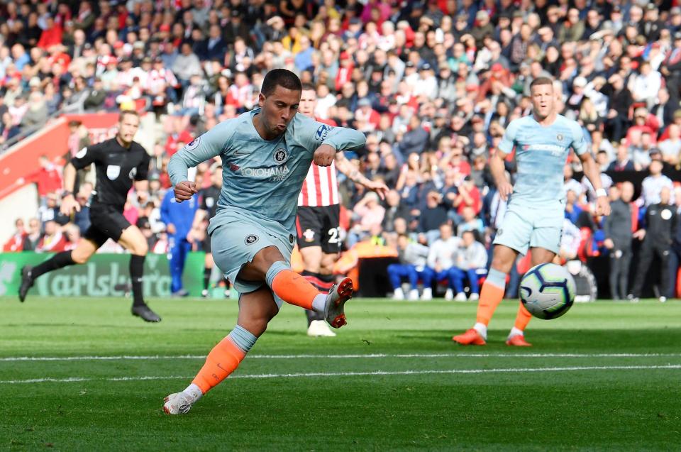 Eden Hazard gave Chelsea the lead midway through the first-half