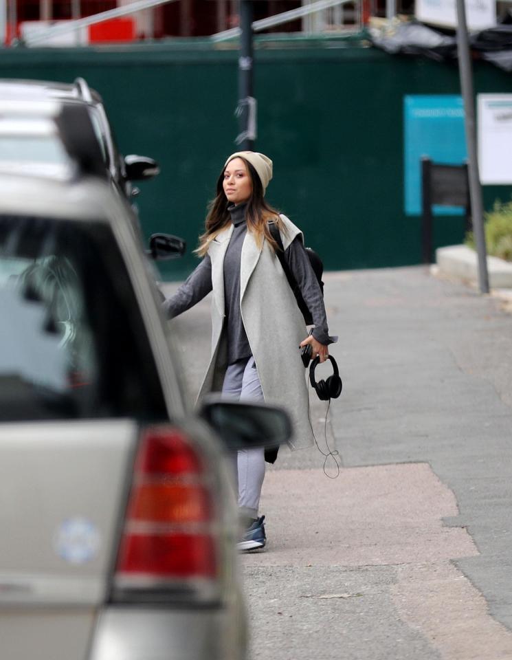  Katya was spotted looking stony-faced as she left the home she shares with her dancer husband, Neil