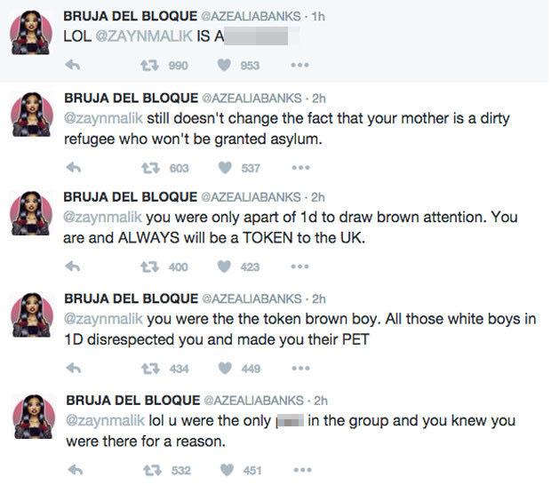  The racist rant against Zayn was followed up with an apology five months later