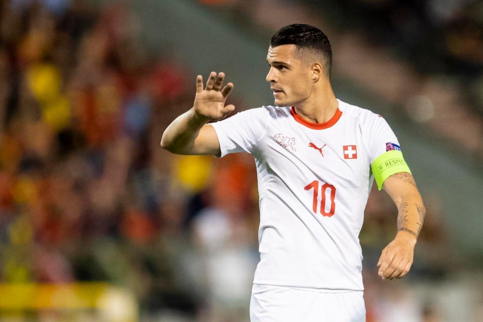  Xhaka played in Switzerland's 2-1 defeat to Belgium on Friday