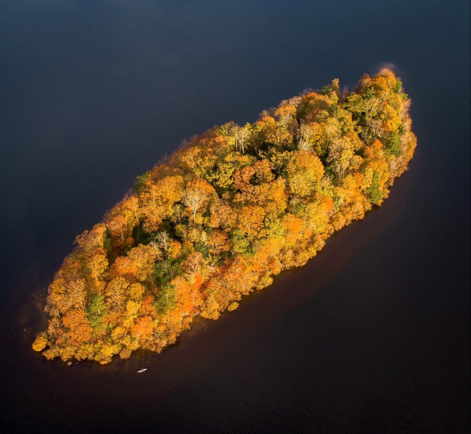 This small island was pictured by Mr Courtial's drone