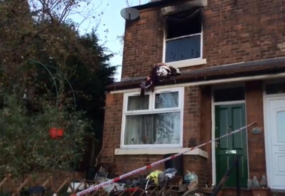  The flat was gutted by a fire that broke out at around 10.30pm on Friday