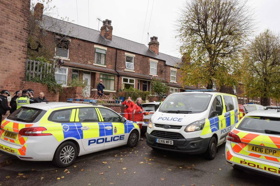  Police at the scene of the horrific blaze this weekend