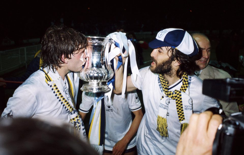  Glenn Hoddle poses with the FA Cup in 1981 after beating Manchester City in a replay