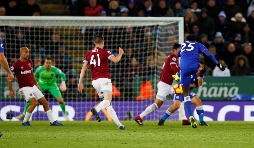  Wilfred Ndidi's took a helpful deflection before it flew into the net