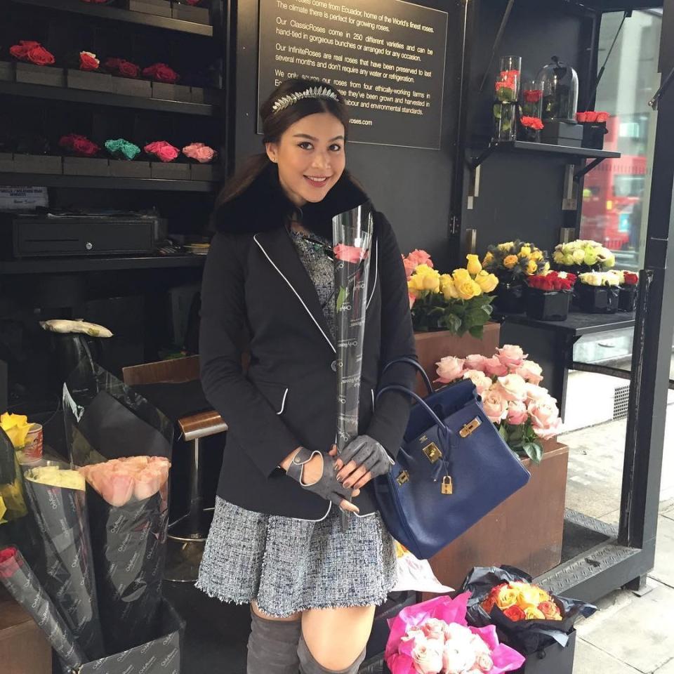 'Aboard'... sources say Nusara Suknamai, a pal of billionaire Vichai and a runner-up in Miss Thailand Universe 2005, died in the crash