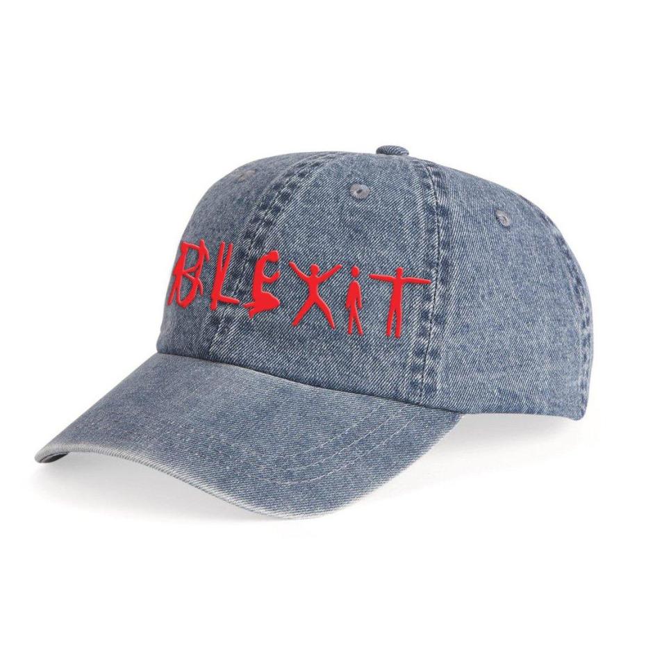 The clothing range also includes hats