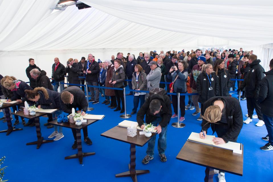 Members of the public have flooded to the memorial to write in the book