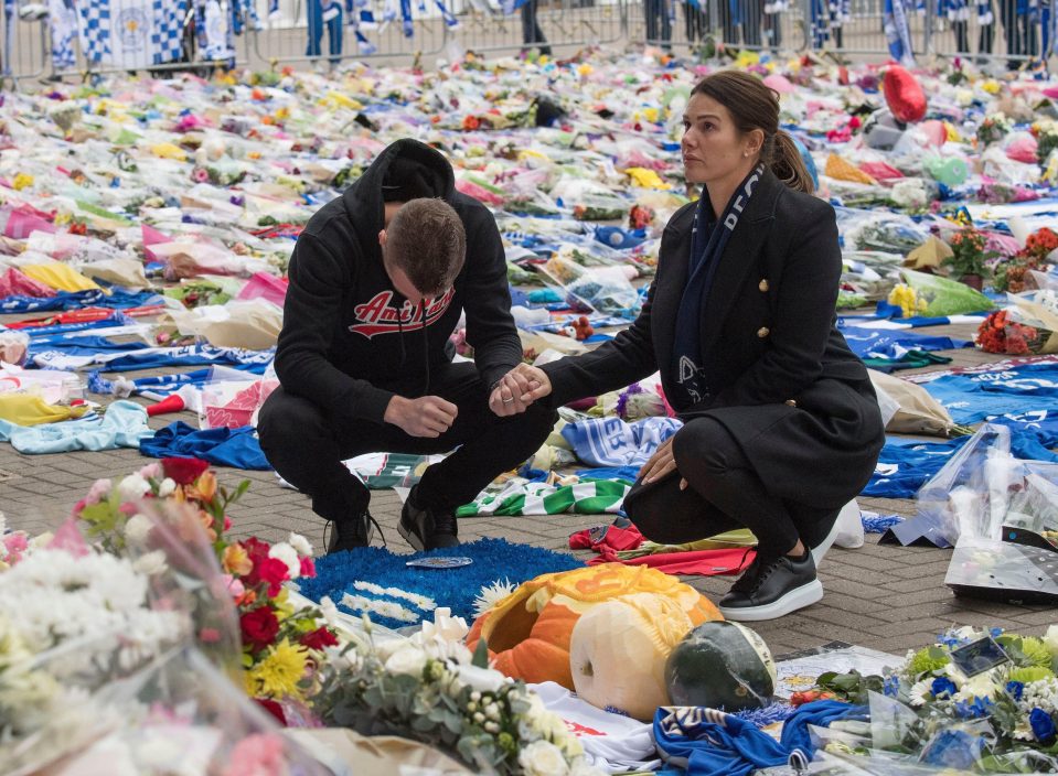 Jamie was in tears this afternoon as he visited the many tributes that have been left outside the ground