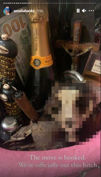  The rapper later set up an altar for the dead animal