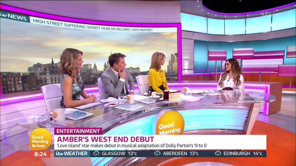  Amber was quizzed on her love life by Ben Shephard and Kate Garraway